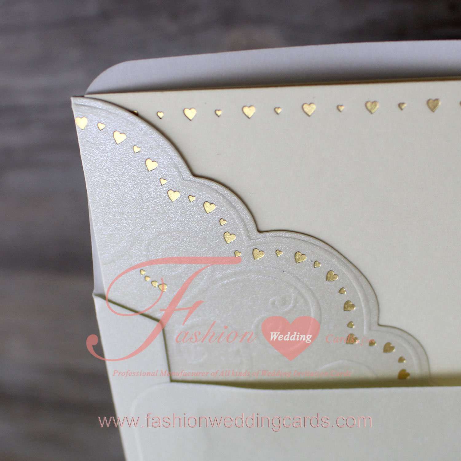 Online Old English Style Beige Wedding Invitation